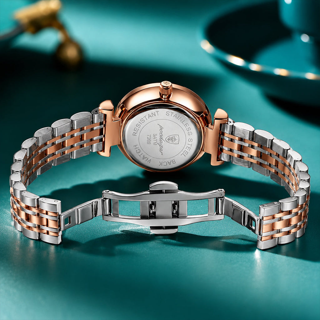 Reloj Dazzle de Acero Inoxidable para Dama Resistente al Agu