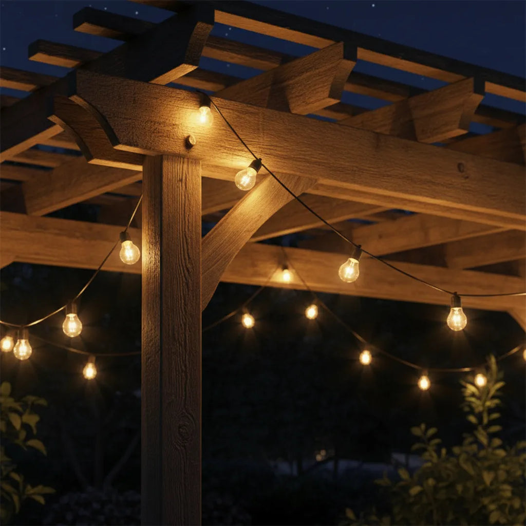 Guirnalda Luces Led Edison 5mts con Panel Solar detalle – Mil Ideas