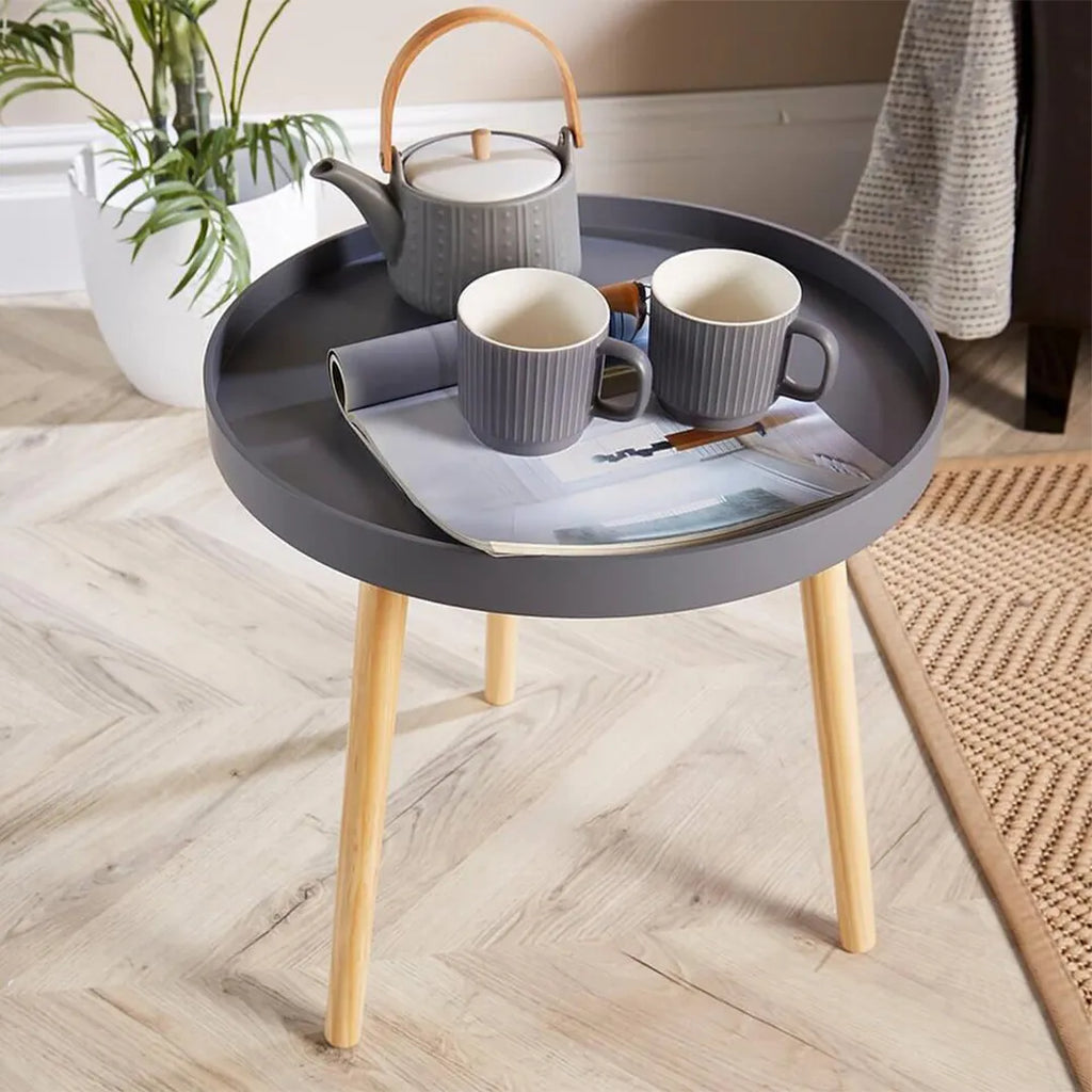 Mesa ratona Adana redonda 50x44 en uso – Mil Ideas
