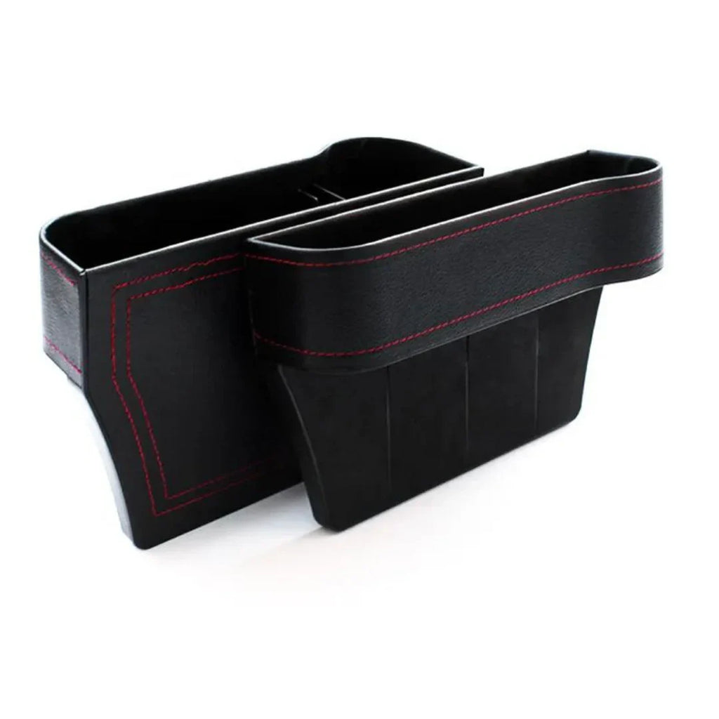 Organizadores para asiento de auto con posa vasos en uso – Mil Ideas