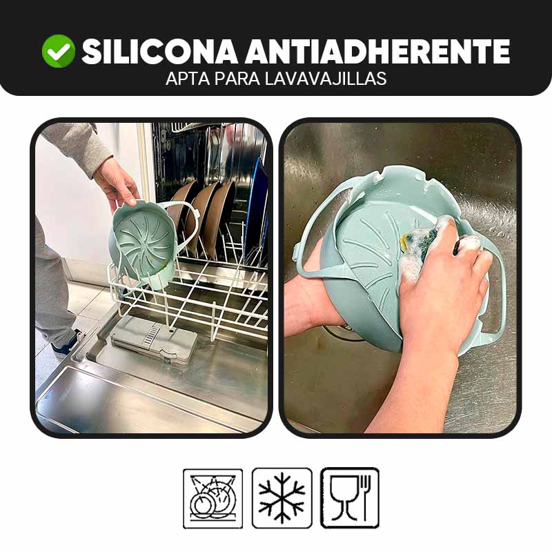 Set de silicona freidora sin aceite en uso – Mil Ideas