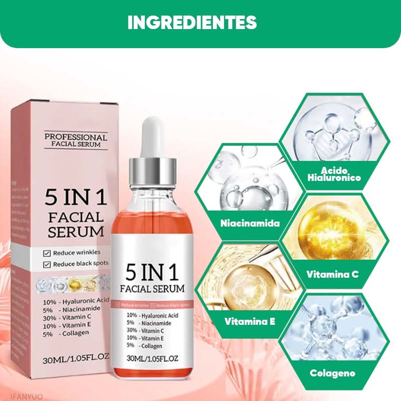 Suero facial hialurónico 5 en 1 detalle – Mil Ideas