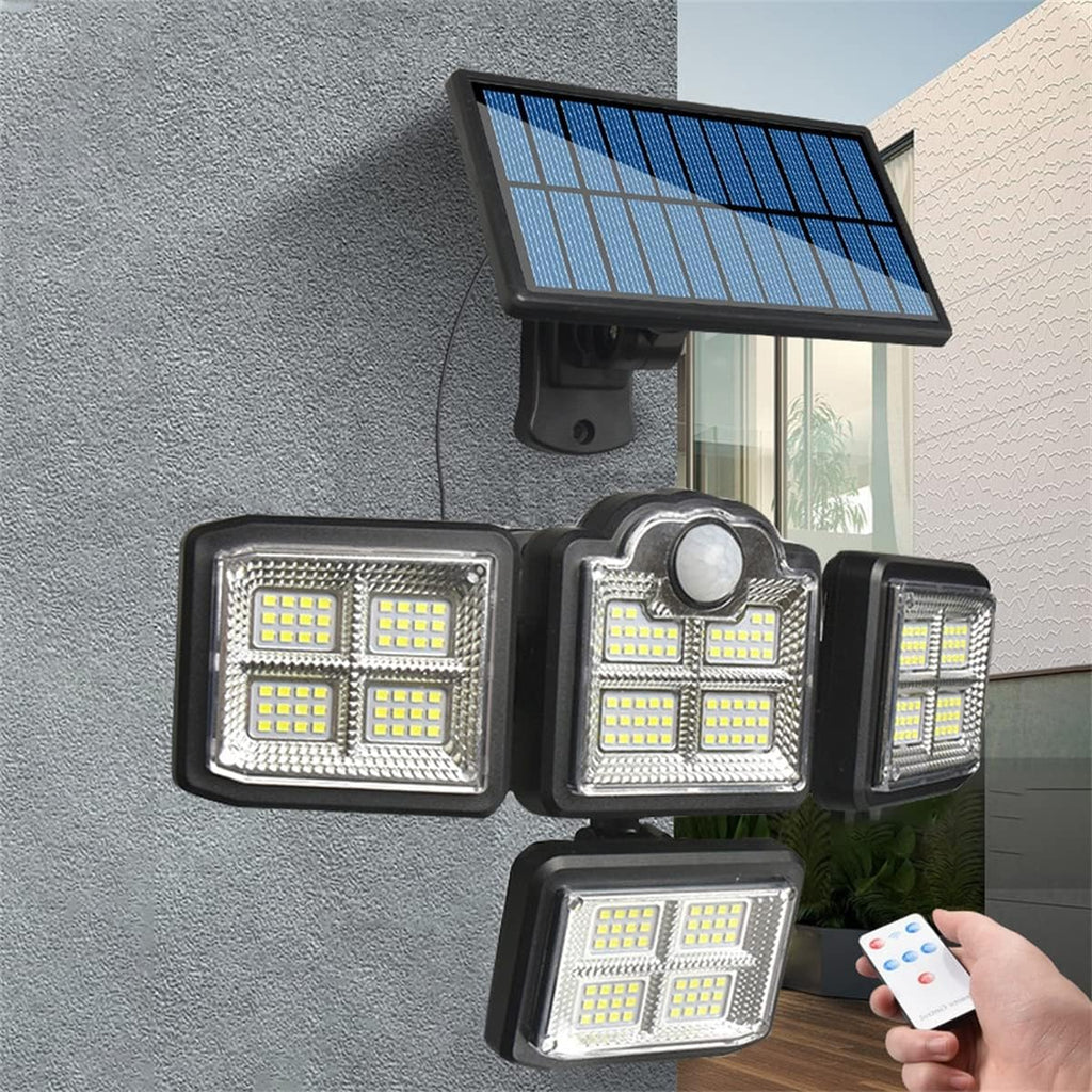 Foco Solar 4 Módulos 35W 198 LEDs 2400mAh – Mil Ideas
