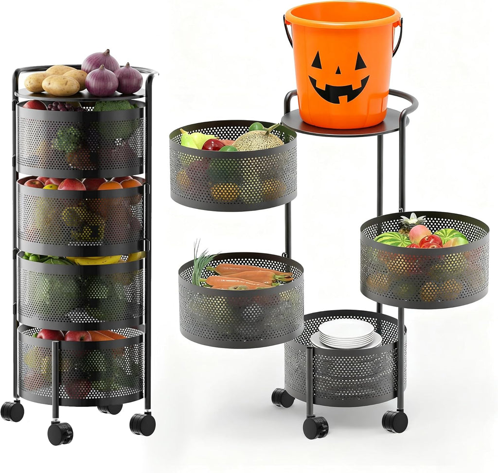 Estante giratorio redondo para almacenamiento de cocina – Mil Ideas