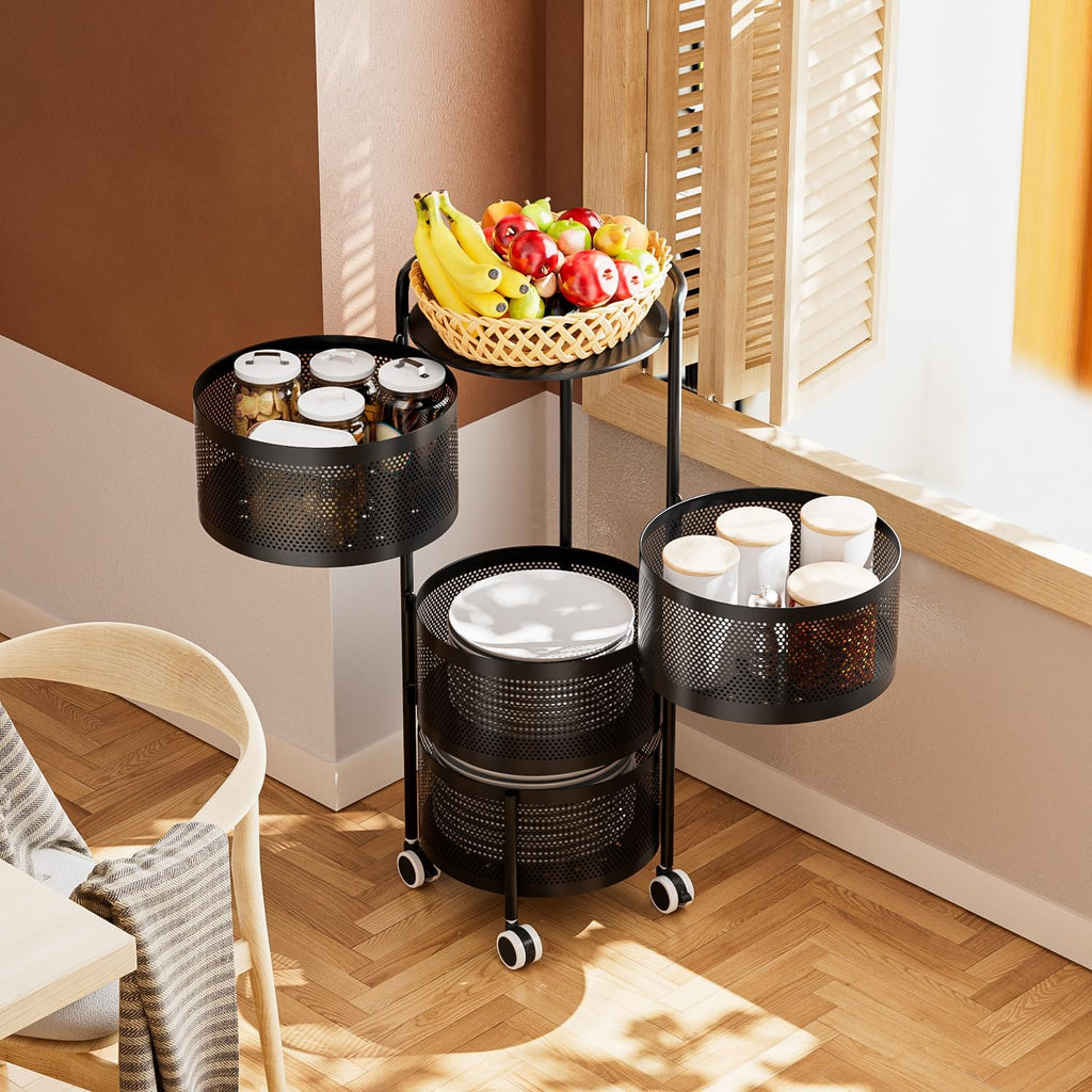 Estante giratorio redondo para almacenamiento de cocina detalle – Mil Ideas