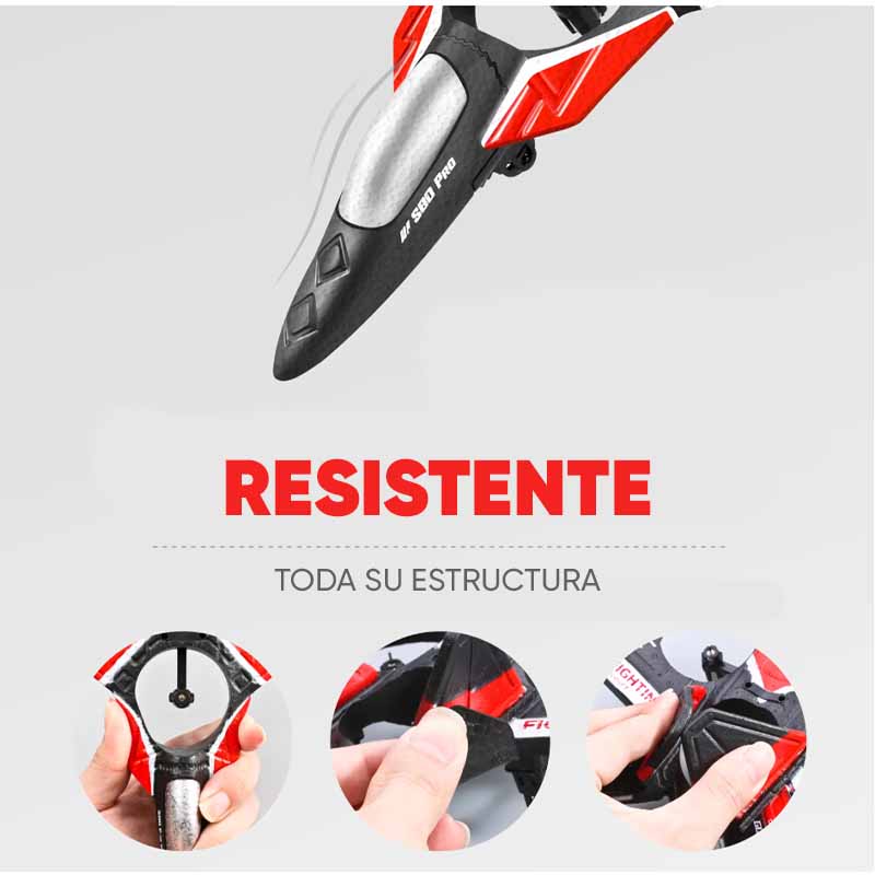 Avión Drone con Luces LED y Control Remoto detalle – Mil Ideas