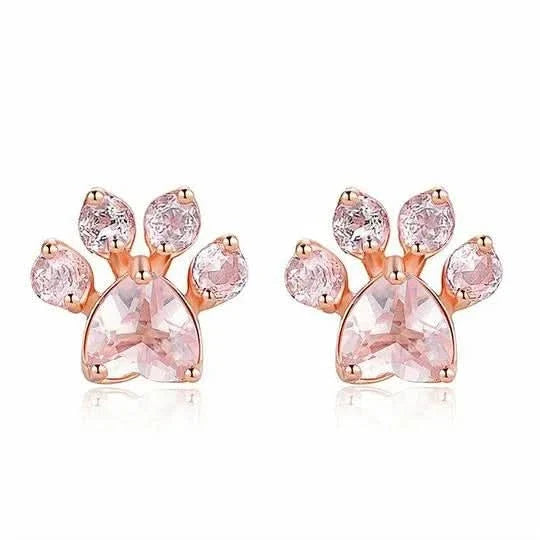 Set Catpaw en Plata 925 Gold Rose - Mil Ideas