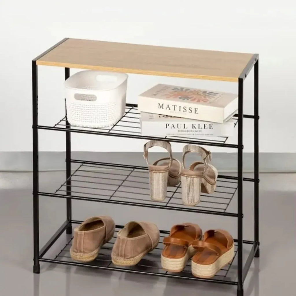 Mueble Zapatera Hierro MDF vista adicional – Mil Ideas