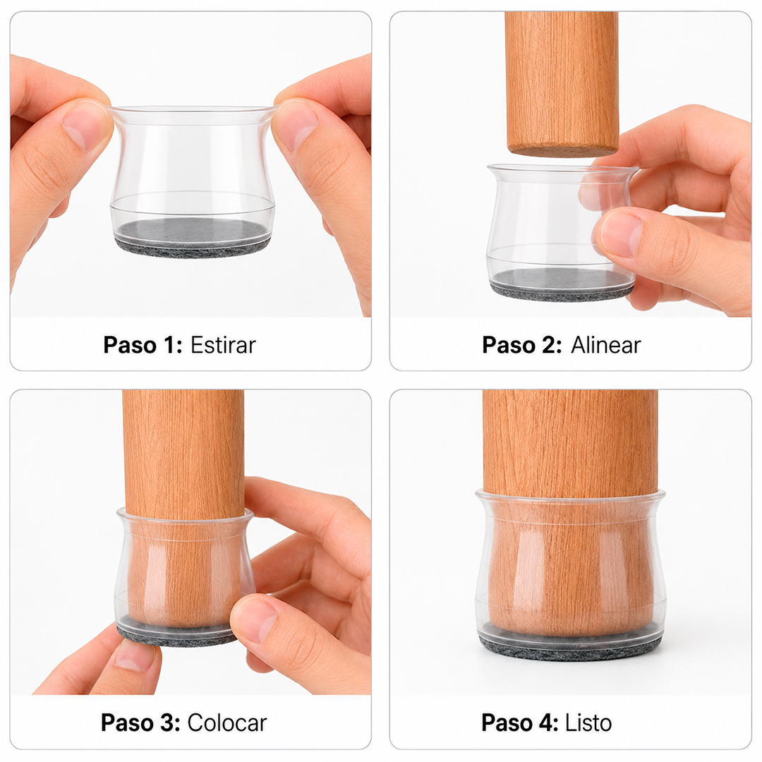 Pack de 16 Protectores de Silicona para Sillas Mil Ideas