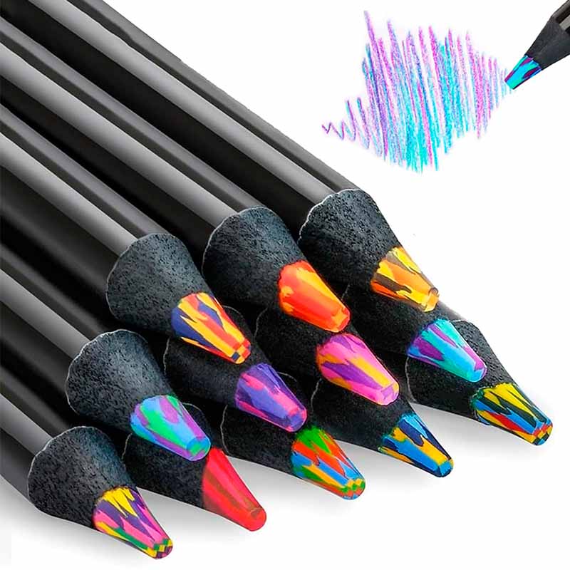 Set 12 lápices Gradients vista adicional comparación de colores – Mil Ideas