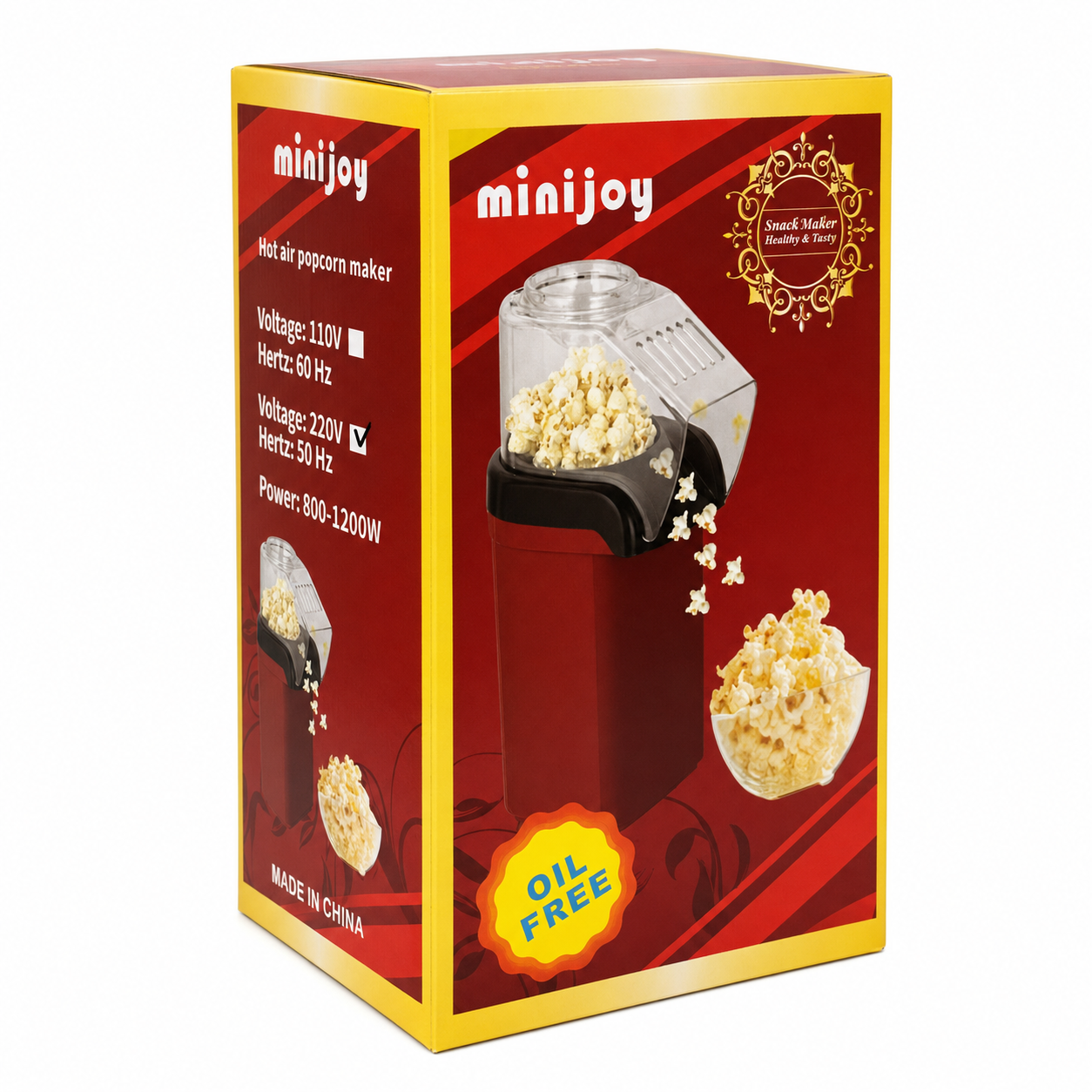Máquina de Pop Pororó Palomitas Popcorn compacta 1200W