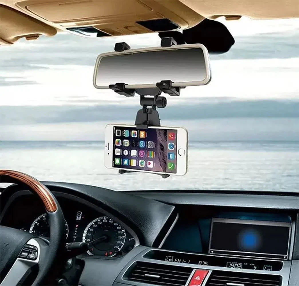 Soporte de celular para auto espejo retrovisor regulable – Mil Ideas