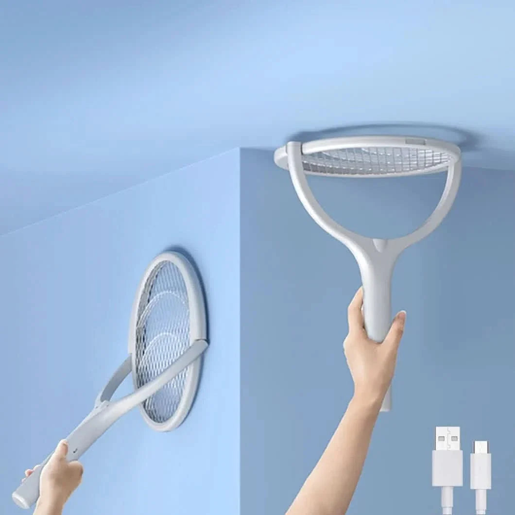 Raqueta matamosquitos eléctrica con luz UV detalle – Mil Ideas
