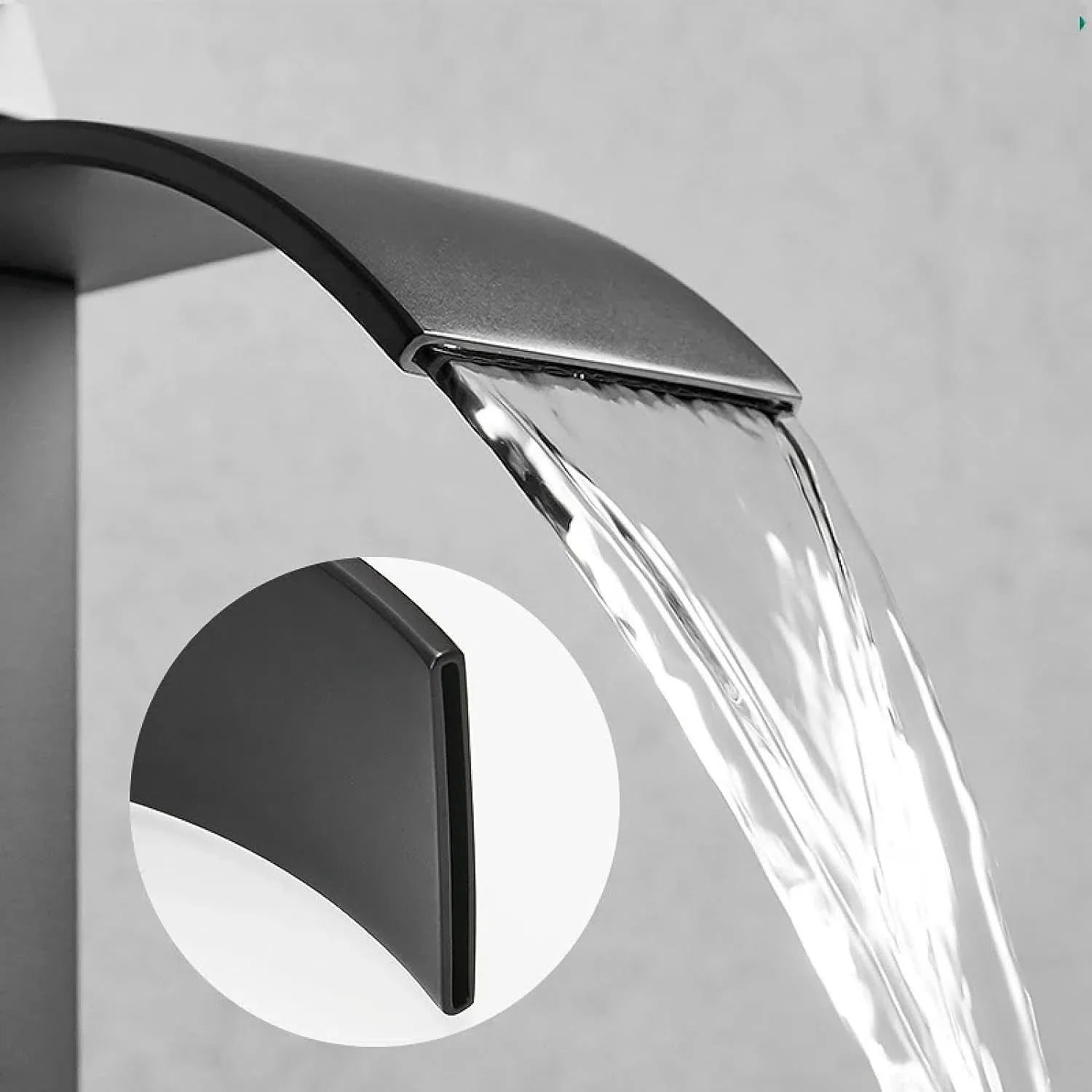 Monocomando mezclador cascada baño detalle – Mil Ideas