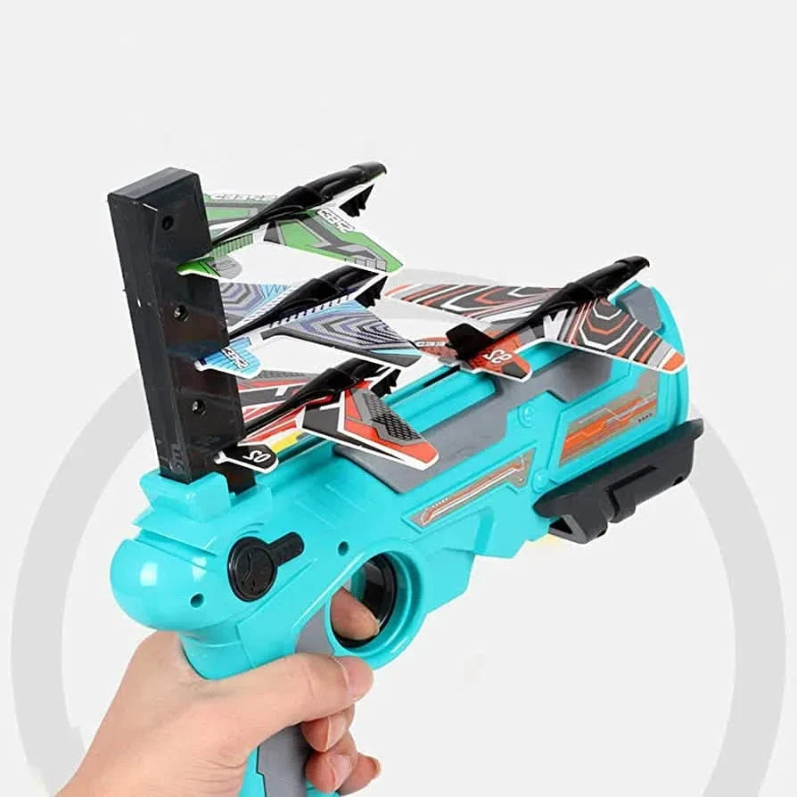 Lanza aviones con forma de pistola más 3 aviones – Mil Ideas