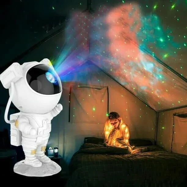 Proyector Astronauta LED Galaxia en uso – Mil Ideas