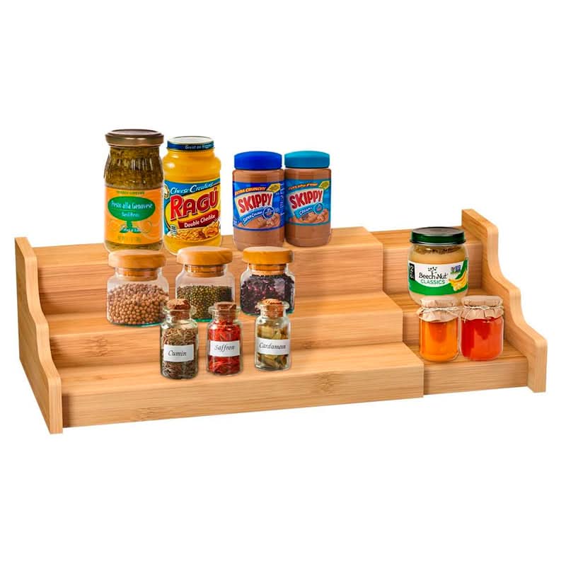 Organizador de cocina 3 niveles en bambú – Mil Ideas