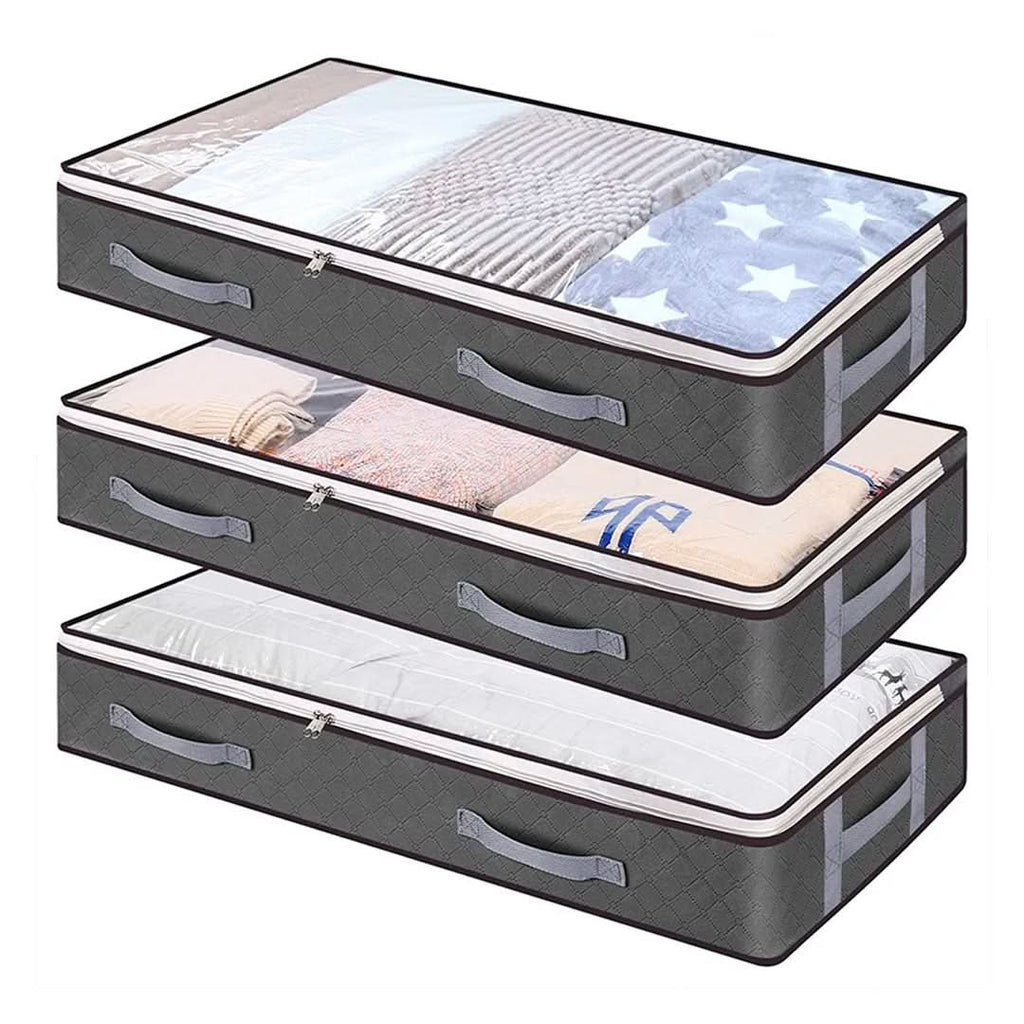 Set de 3 bolsas organizadoras bajo cama con cierre – Mil Ideas