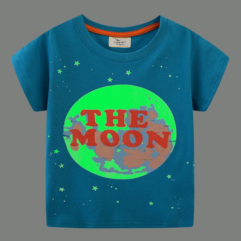 Camiseta luminosa con diseño de luna para niño – Mil Ideas