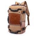 Mochila Overmont de lona y cuero gran capacidad – Mil Ideas