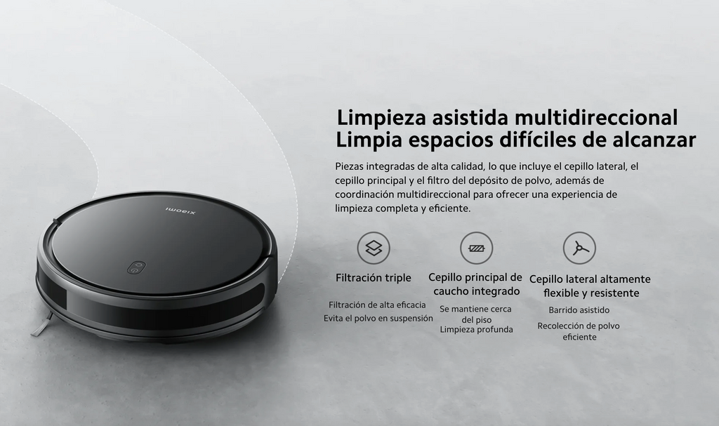 Aspiradora Xiaomi Robot Vacuum E10C negra vista adicional – Mil Ideas