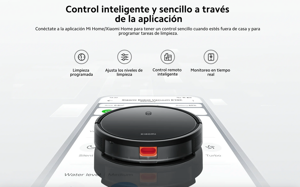 Aspiradora Xiaomi Robot Vacuum E10C negra vista adicional – Mil Ideas