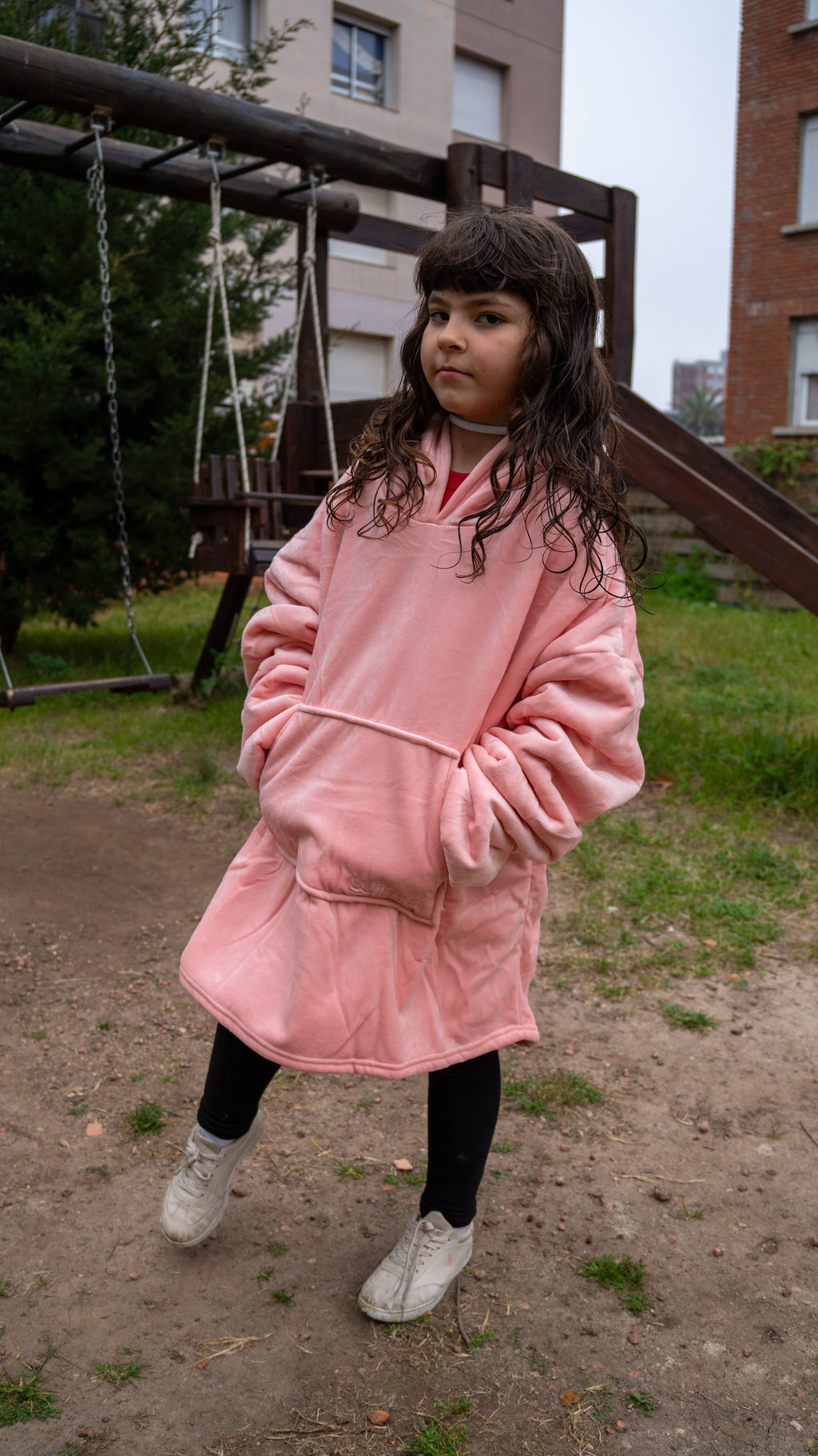 Hoodie Niños Polar con Capucha Marca Wilma