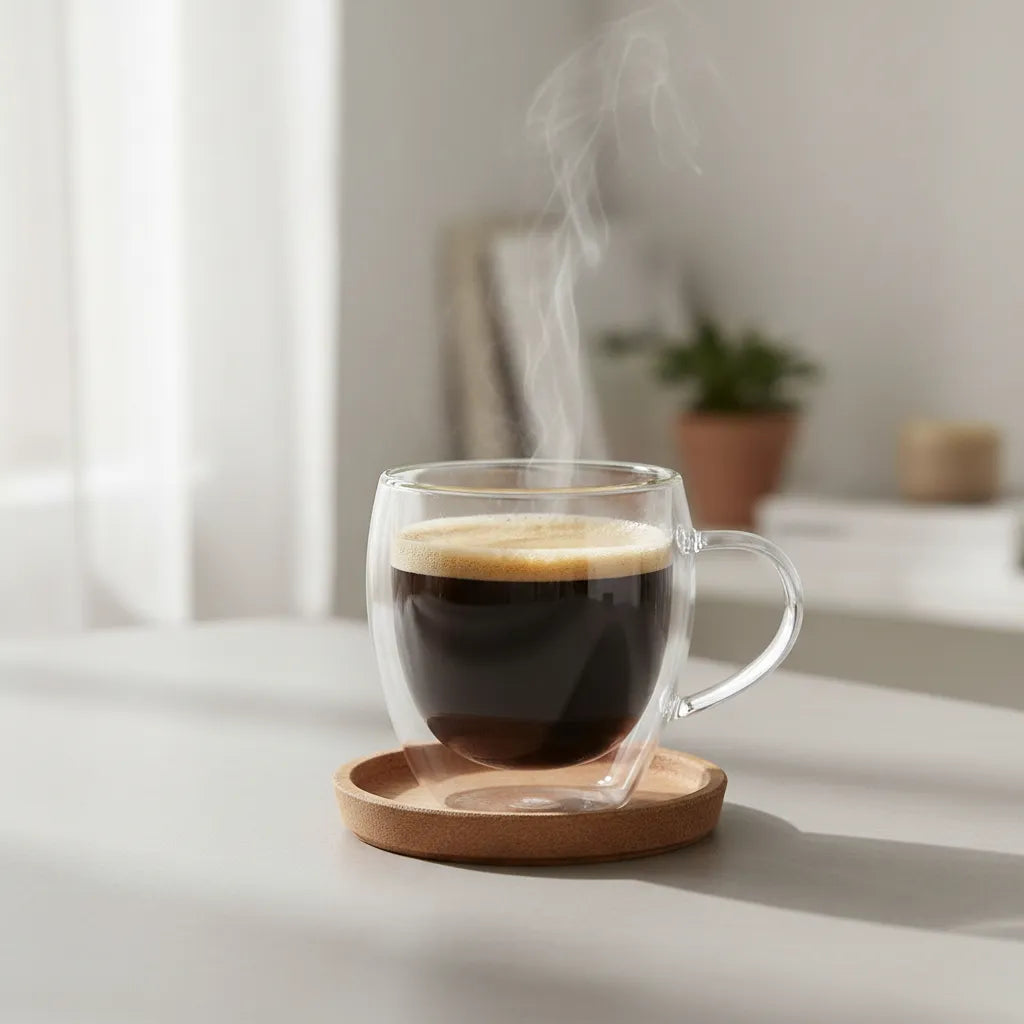 Taza de vidrio doble pared 250ml – Mil Ideas