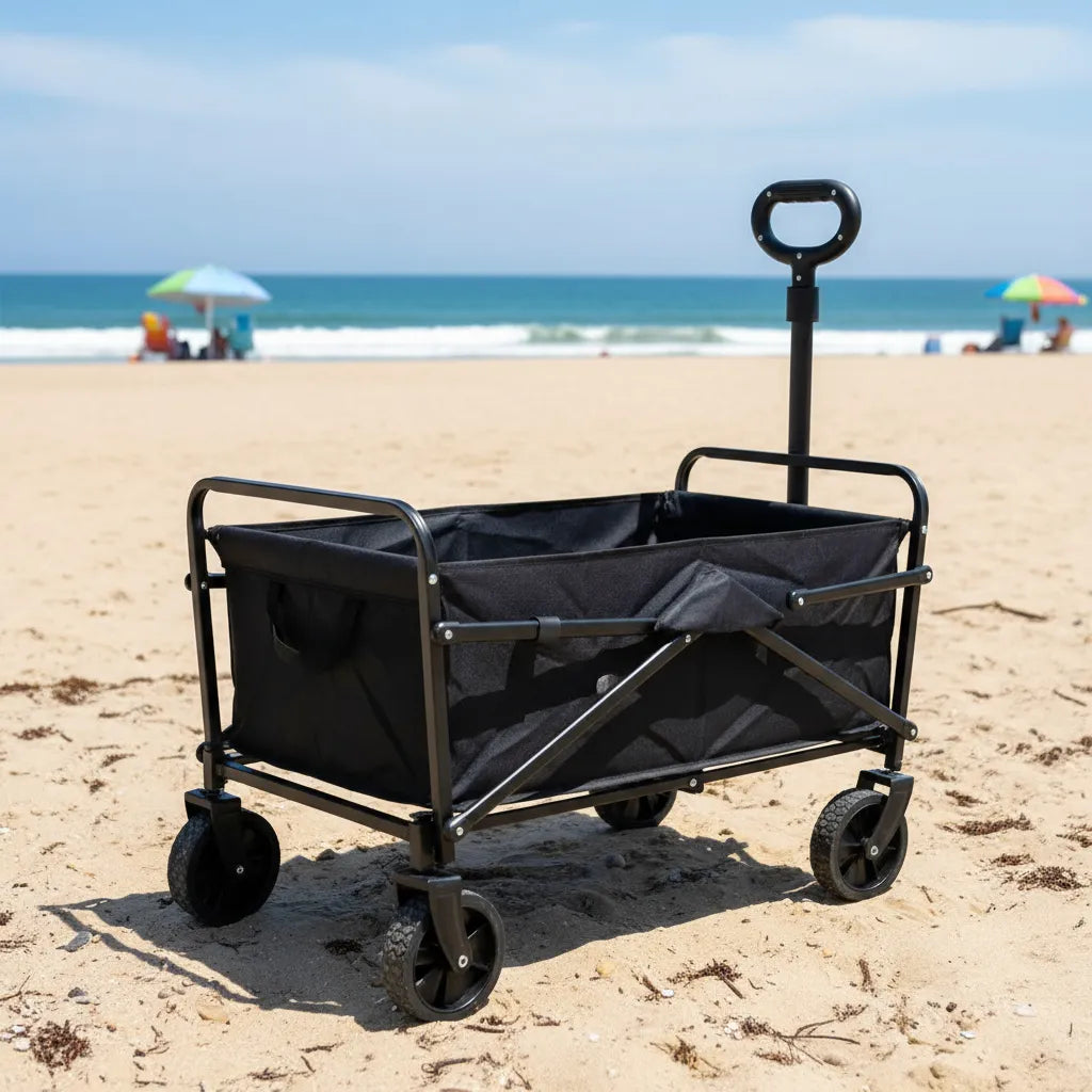 Carro Lona Plegable Playa Camping Ruedas Anchas – Mil Ideas