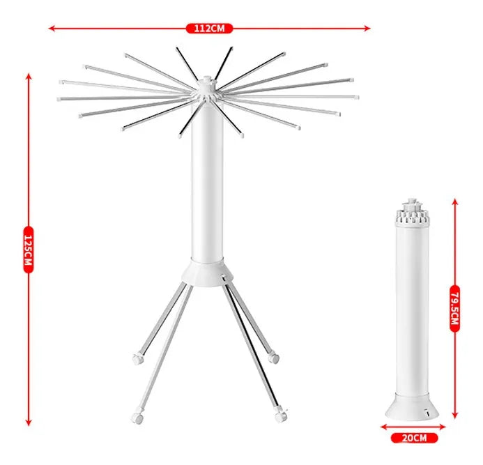 Tendedero plegable tipo paraguas ahorra espacio vista adicional – Mil Ideas