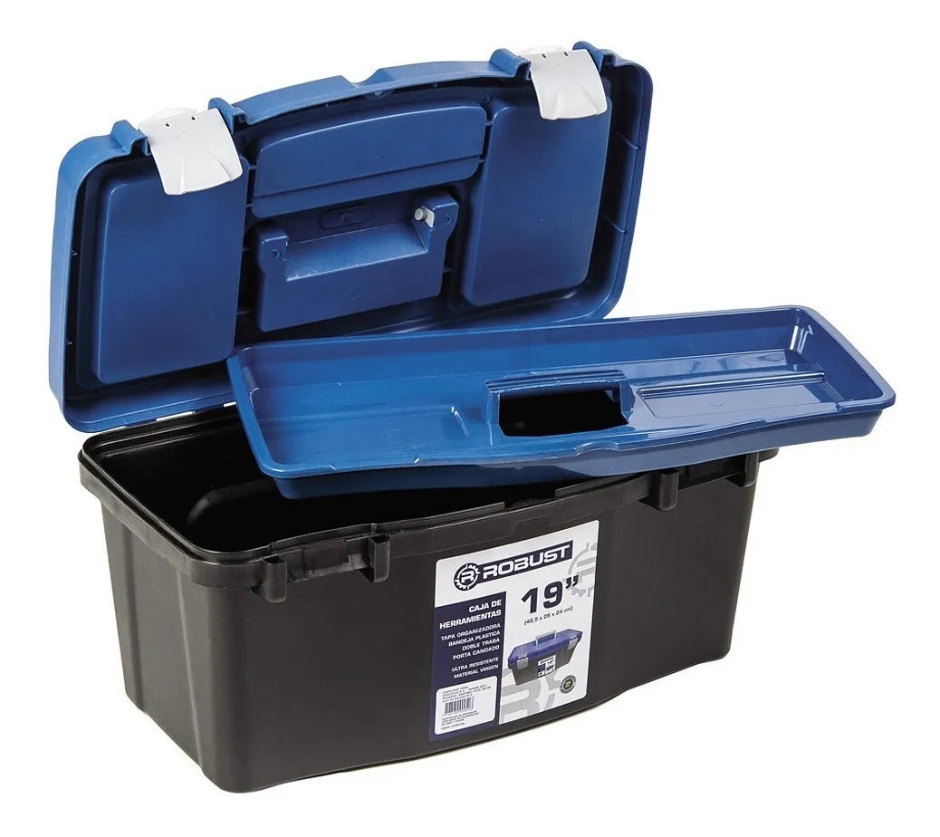 Caja de herramientas plástica resistente con compartimentos – Mil Ideas