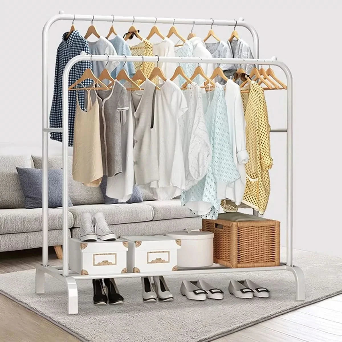 Perchero doble zapatera armado vista adicional – Mil Ideas