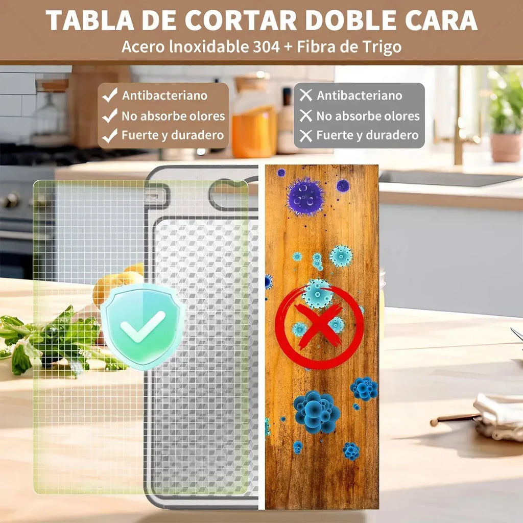 Tabla de Cortar Multifuncional Acero vista adicional – Mil Ideas