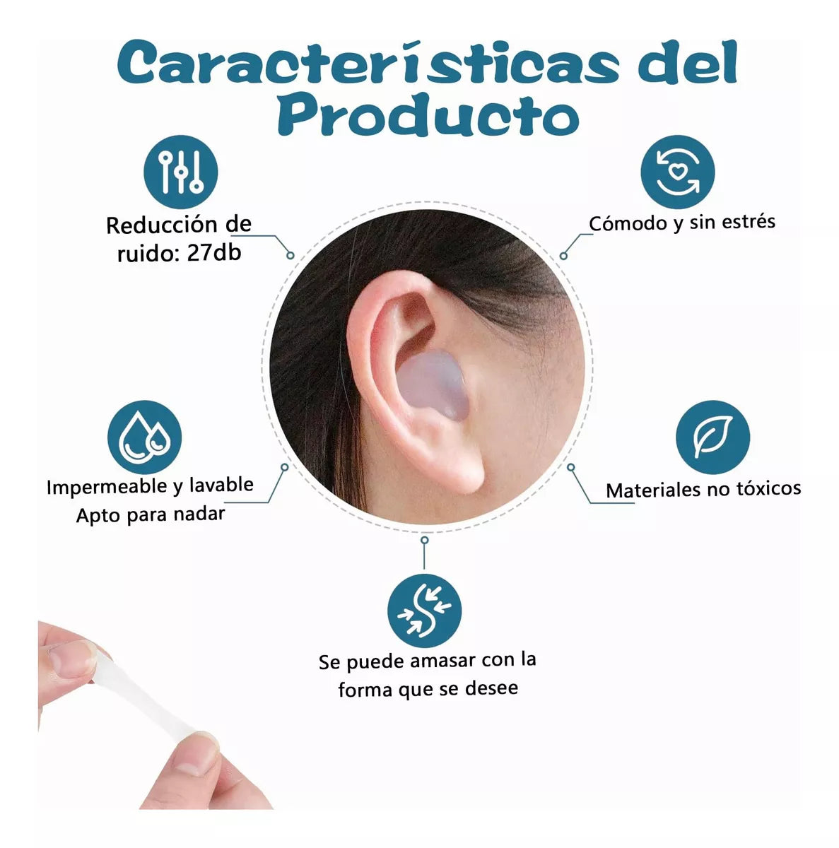 Tapones moldeables de silicona vista adicional – Mil Ideas