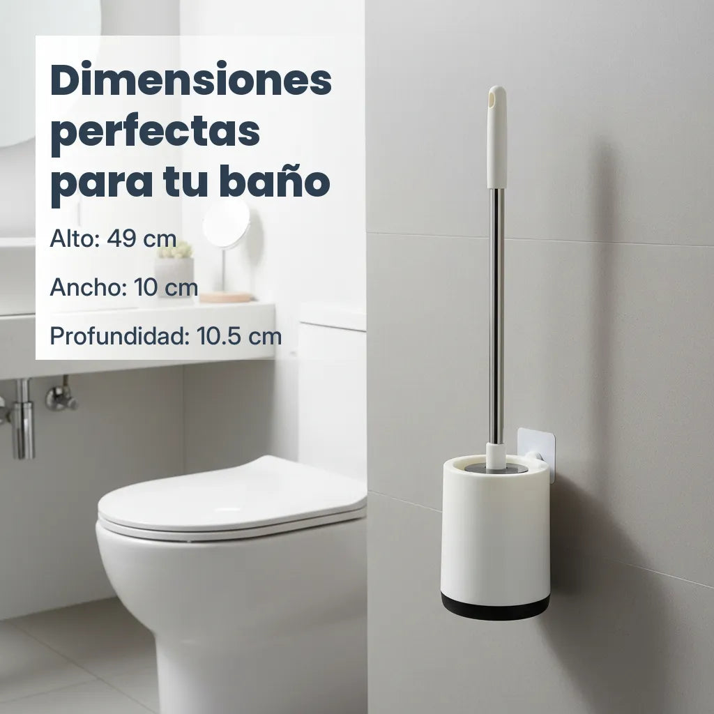 Escobilla para inodoro con adhesivo para pared vista adicional – Mil Ideas