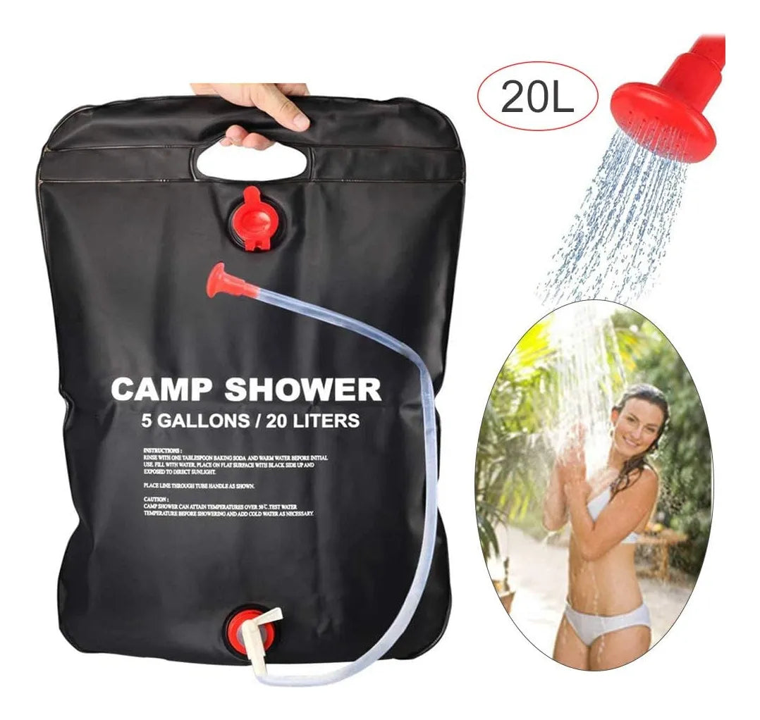 Ducha Solar Camping en uso – Mil Ideas