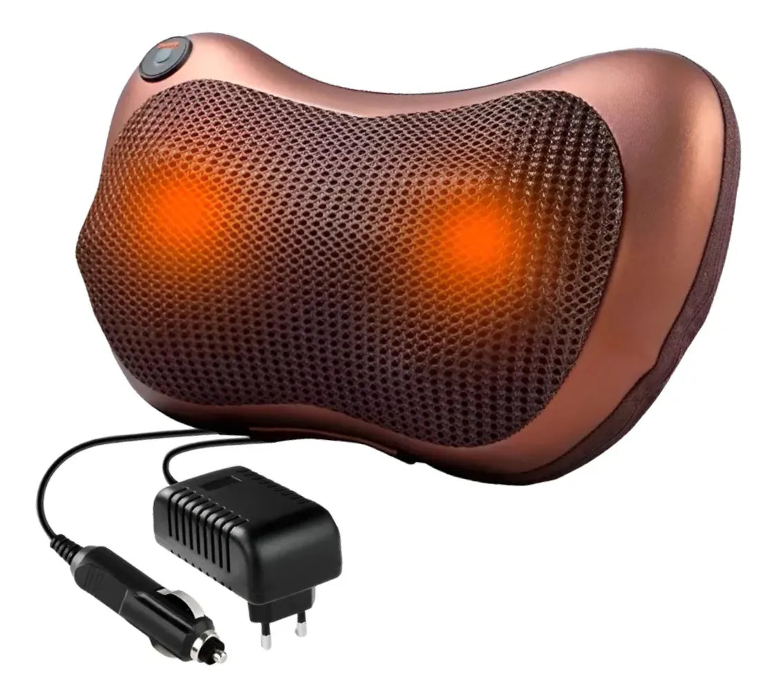 Cojin Masajeador CarPillow  con Temperatura y Rodillos