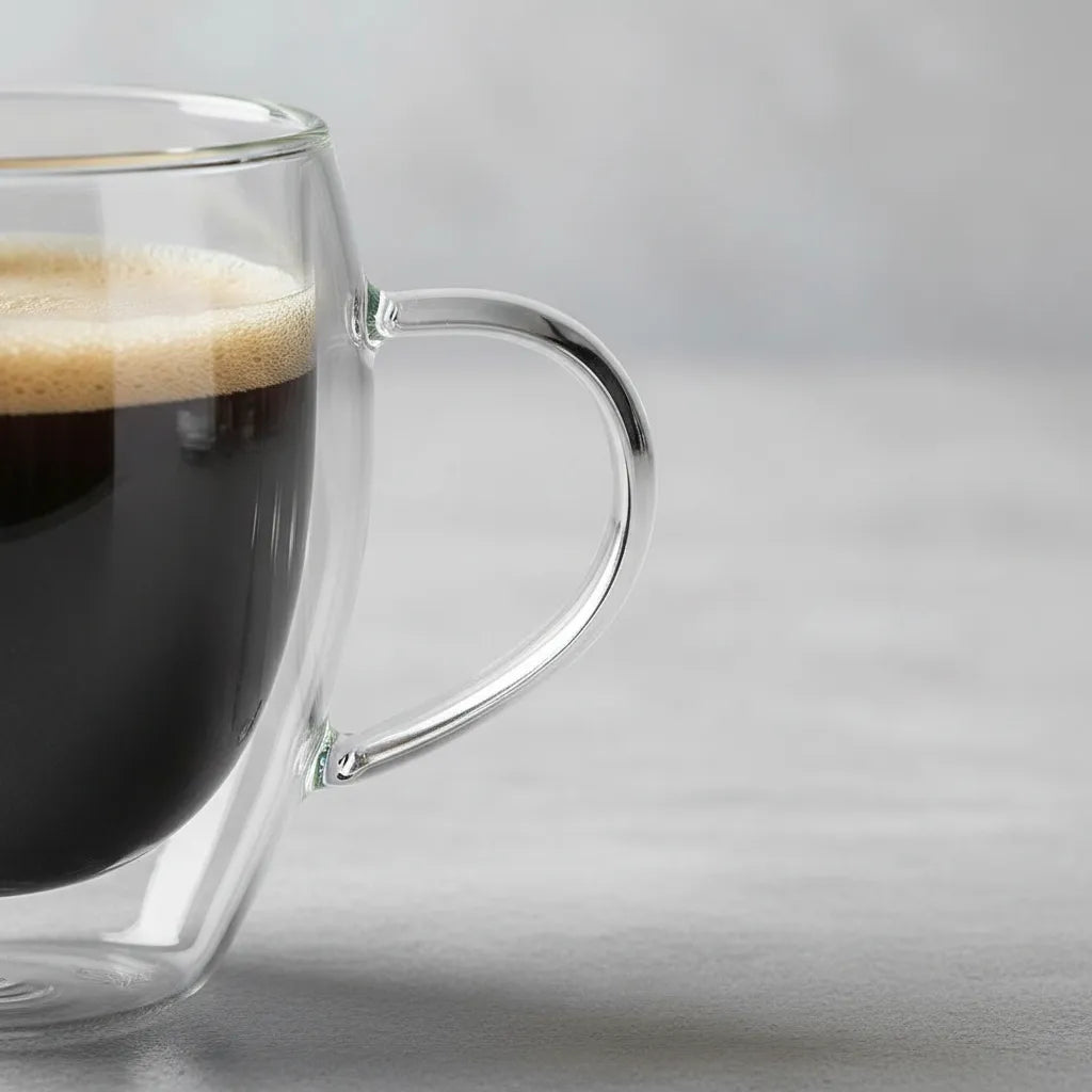 Taza de vidrio doble pared 250ml detalle – Mil Ideas