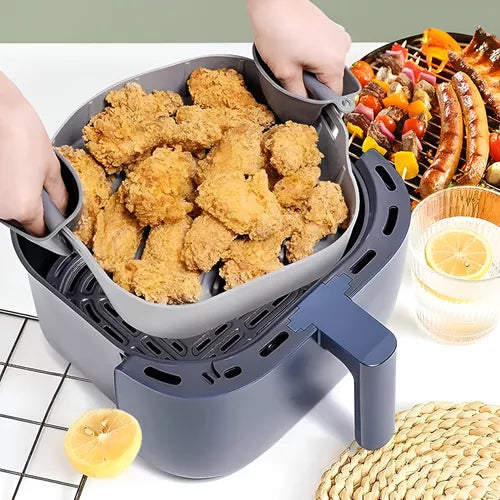Bandeja de Silicona para Air Fryer Eléctrica en uso – Mil Ideas