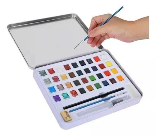 Juego de Acuarela de 36 Colores con Pincel – Mil Ideas