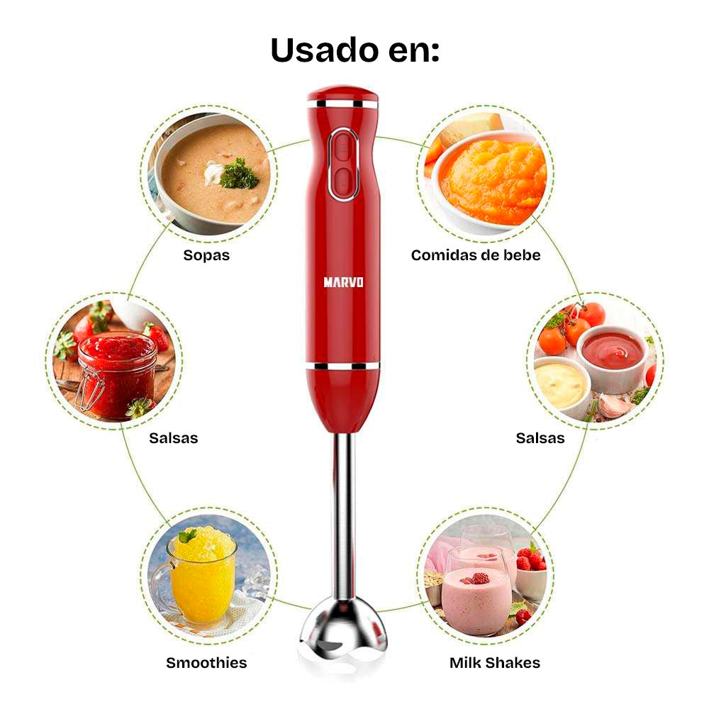 Mixer Marvo HBR-079RD rojo vista adicional – Mil Ideas