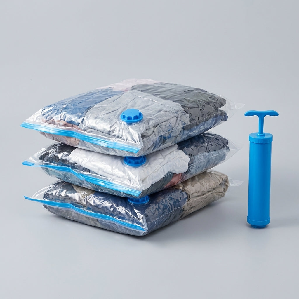 Set 3 bolsas al vacío con inflador Save Space vista adicional – Mil Ideas