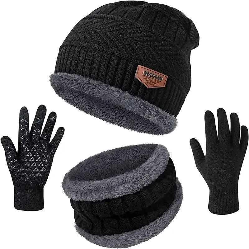 Set de gorro, guantes y bufanda en lana – Mil Ideas