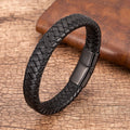 Pulsera Intertwined de cuero y metal – Mil Ideas