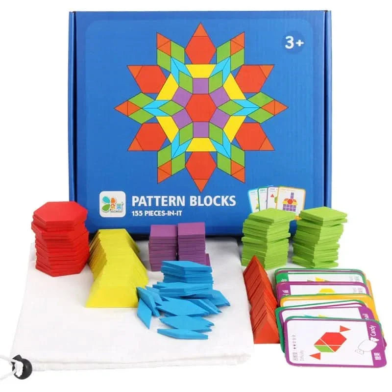 Juego Tangram de Patrones 155 Piezas – Mil Ideas