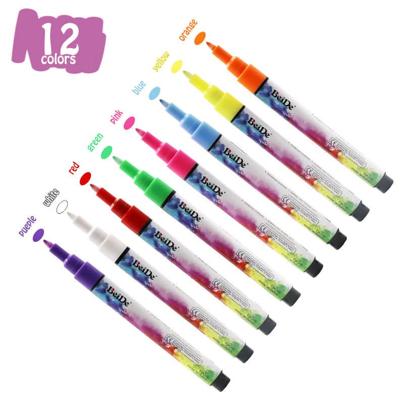 Juego de 12 marcadores de tiza liquida – Mil Ideas
