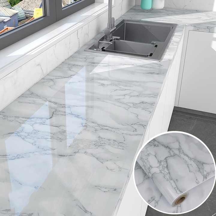 Papel Adhesivo Simil Marmol Impermeable Mil Ideas 10mts