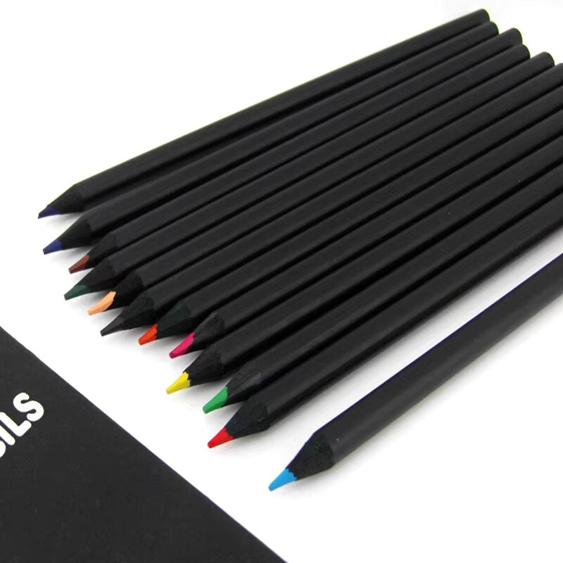 Set de 12 lápices coloreables arcoíris en uso – Mil Ideas