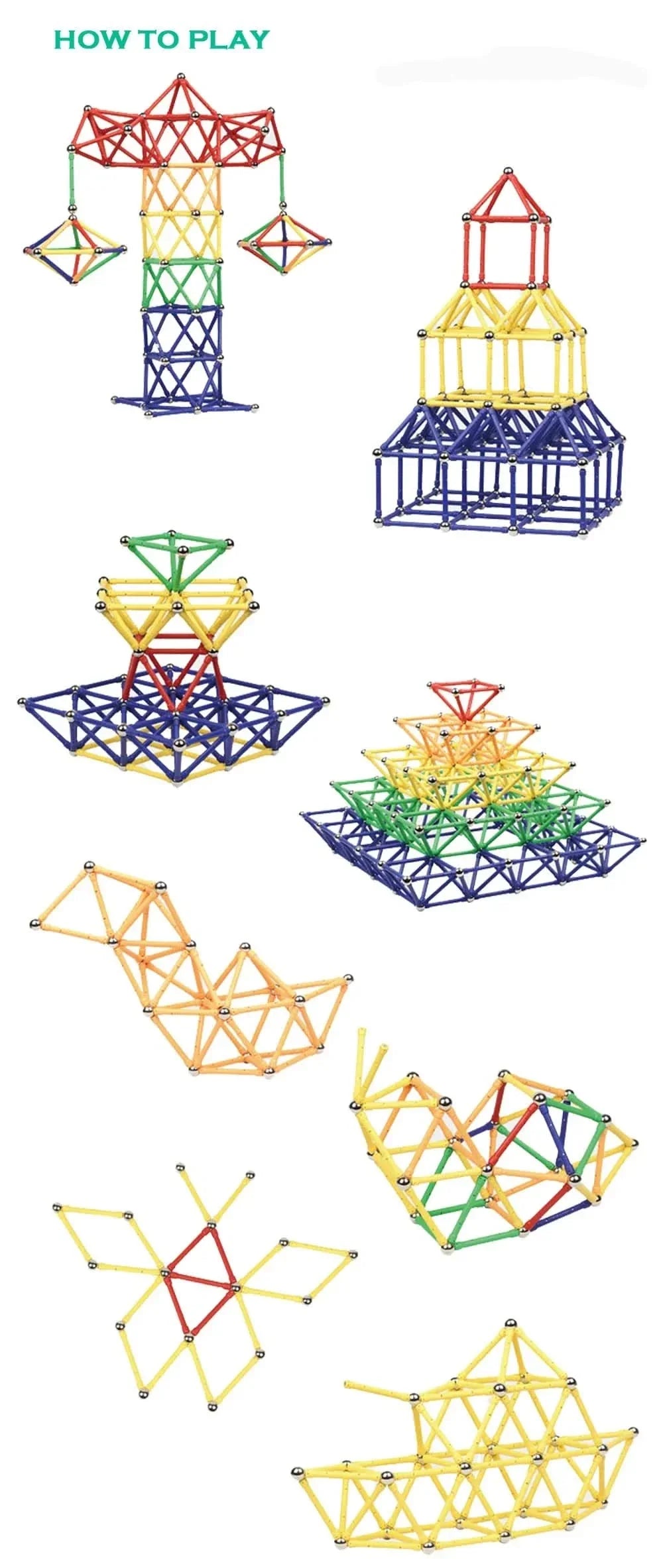 Juego de Magnéticos con Palitos y Esferas vista adicional – Mil Ideas