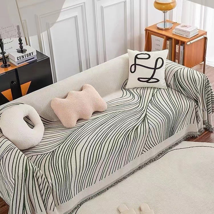 Manta Cubre Sofa de Chenilla Reversible
